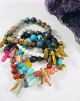 Brighten Turquoise Howlite and Crystal Bracelet Boho Style