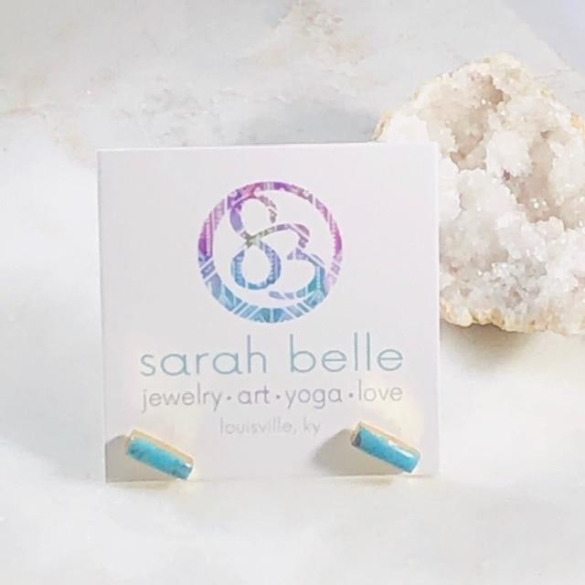 Turquoise Bar Earrings for a Modern, Boho Style