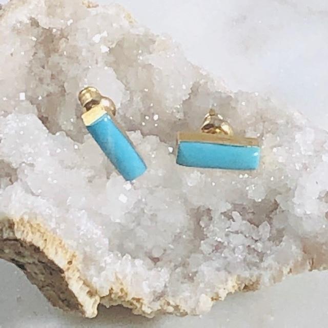 Turquoise Bar Earrings for a Modern, Boho Style