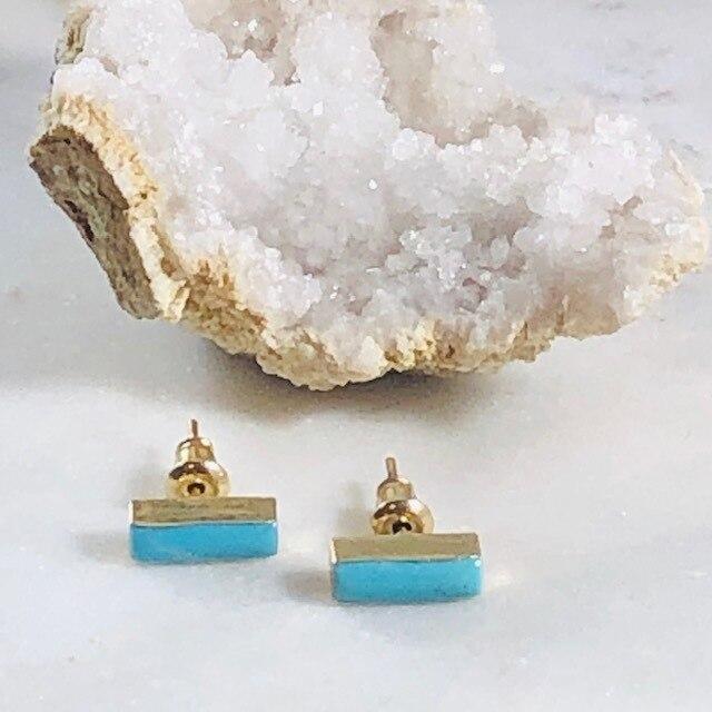 Turquoise Bar Earrings for a Modern, Boho Style